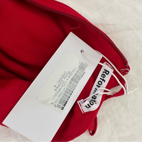 Reformation Bray Dress- Cherry red - Picture 8 of 12